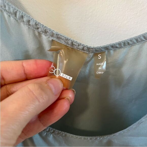 Go Silk Wide Leg and Tank Silk Pant Set in Blue S NWOT - Picture 3 of 13
